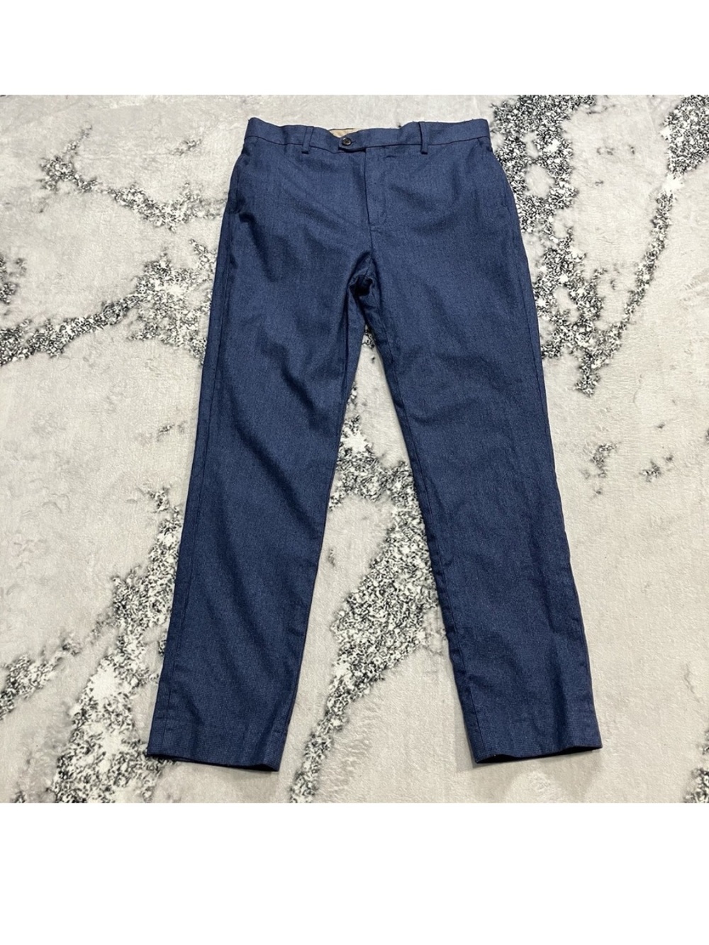 Banana Republic Slim Fit Dress Pants Blue Vitale Barberis Canonico Mens Sz 33R